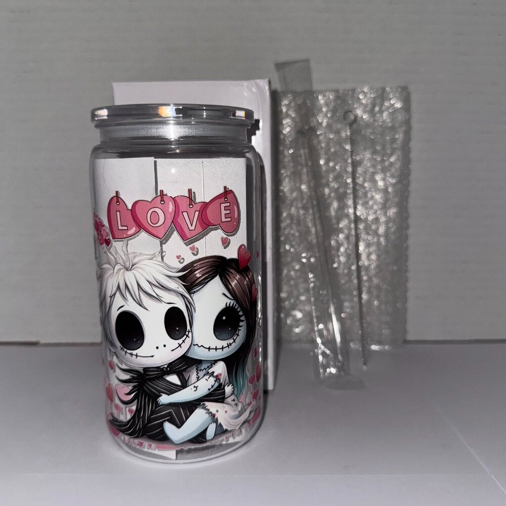 Halloween Love Dolls 16 Oz Plastic Cup, With Love hearts
